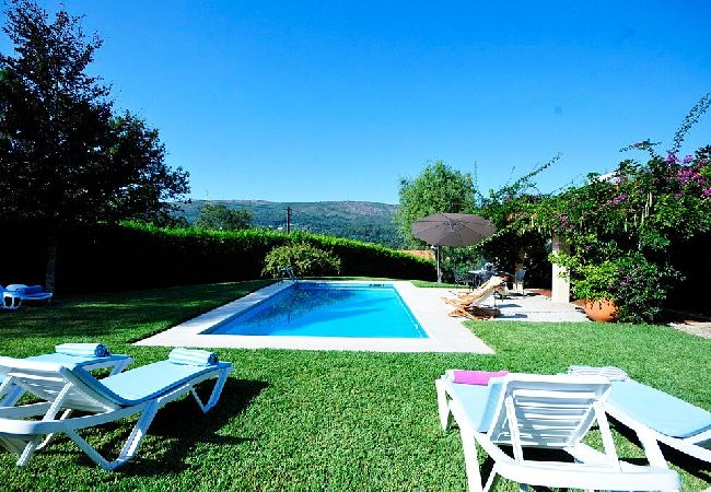 Gran jardín con piscina privada